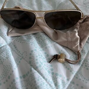 Gold Aviator Sunglasses